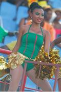 24 July 2016; Guyana Amazon Warriors cheerleader in action during Match 23 of the Hero Caribbean Premier League match between St Lucia Zouks and Guyana Amazon Warriors at the Daren Sammy Cricket Stadium in Gros Islet, St Lucia. Photo by Ashley Allen/Sportsfile