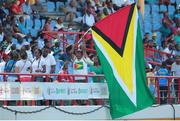 24 July 2016; A proud Guyana fan carries his flag during Match 23 of the Hero Caribbean Premier League match between St Lucia Zouks and Guyana Amazon Warriors at the Daren Sammy Cricket Stadium in Gros Islet, St Lucia.