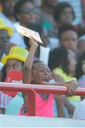24 July 2016; A local child cheers for the Zouks during Match 23 of the Hero Caribbean Premier League match between St Lucia Zouks and Guyana Amazon Warriors at the Daren Sammy Cricket Stadium in Gros Islet, St Lucia.