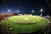 24 July 2016; Night falls during Match 23 of the Hero Caribbean Premier League match between St Lucia Zouks and Guyana Amazon Warriors at the Daren Sammy Cricket Stadium in Gros Islet, St Lucia. Photo by Ashley Allen/Sportsfile