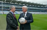 25 July 2016; Pictured in attendance at the announcement of Concussion Symposium in conjunction with Bon Secours and UPMC to be held in Croke Park on Saturday the 8th October are Mr Bill Maher, CEO Bon Secours Health System, and Uachtarán Chumann Lúthchleas Gael Aogán Ó Fearghail. Croke Park, Dublin. Photo by Piaras Ó Mídheach/Sportsfile