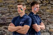 25 July 2016; Tipperary’s Ronan Maher and Waterford’s Austin Gleeson are pictured in Carrick-on-Suir, located close to the border of Tipperary and Waterford ahead of the Bord Gáis Energy GAA Hurling U-21 Munster Final.  The two counties will go head to head at Walsh Park in Waterford on Wednesday night aiming to succeed Limerick as provincial champions. The game takes place on Wednesday, July 27th at Walsh Park in Waterford with a 7.00 throw-in time. The game will be broadcast live on TG4. Photo by Stephen McCarthy/Sportsfile