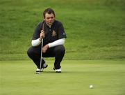 17 September 2010; Craig Martin, Kilkenny Golf Club, Co. Kilkenny, lines up a putt on the 4th green during the Bulmers Senior Cup Semi-Final. Bulmers Cups and Shields Finals 2010, Castlebar Golf Club, Co. Mayo. Picture credit: Ray McManus / SPORTSFILE