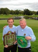 17 September 2010; Pat O'Sullivan, left, and Eddie Trent, Curragh Golf Club, Co. Kildare, after winning the Bulmers Pierce Purcell Shield Final. Bulmers Cups and Shields Finals 2010, Castlebar Golf Club, Co. Mayo. Picture credit: Ray McManus / SPORTSFILE
