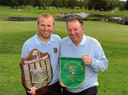 17 September 2010; Brian Daly, left, and Brendan Daly, Curragh Golf Club, Co. Kildare, after winning the Bulmers Pierce Purcell Shield Final. Bulmers Cups and Shields Finals 2010, Castlebar Golf Club, Co. Mayo. Picture credit: Ray McManus / SPORTSFILE