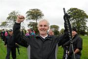 18 September 2010; Donal O'Donovan celebrates after helping Bandon Golf Club to win the Bulmers Senior Cup Final. Bulmers Cups and Shields Finals 2010, Castlebar Golf Club, Co. Mayo. Picture credit: Ray McManus / SPORTSFILE