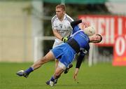 18 September 2010; Dermot Larkin, Bellaghy, Co. Derry,  in action against Martin Hughes, Clonoe O'Rahillys, Co. Tyrone, during the quarter final of the 2010 o'neills.com Kilmacud Crokes All-Ireland Football Sevens. The competition, now in its 38th year, attracted top club teams from all over Ireland and provided a day of fantastic football for GAA fans. o'neills.com Kilmacud Crokes All-Ireland Football Sevens Tournament 2010, Kilmacud Crokes GAA Club, Stillorgan, Co. Dublin. Photo by Sportsfile