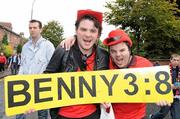 19 September 2010; Conor McGuigan and Mark McGuigan, from Newry, supporting Down at the GAA Football All-Ireland Championship Finals, Croke Park, Dublin. Picture credit: Dave Maher / SPORTSFILE