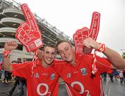 19 September 2010; Cork supporters Gary Lawlor, left, and Brian Lenihan, from Mallow, Co.Cork, at the GAA Football All-Ireland Championship Finals, Croke Park, Dublin. Picture credit: David Maher / SPORTSFILE