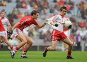 19 September 2010; Ronan O'Neill, Tyrone, in action against Tomas Clancy, Cork. ESB GAA Football All-Ireland Minor Championship Final, Cork v Tyrone, Croke Park, Dublin. Photo by Sportsfile