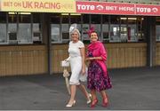 25 July 2016; Louise Begley and her mother Lucy Collins, from Turloughmore, Co Galway, at the Galway Races in Ballybrit, Co Galway. Photo by Cody Glenn/Sportsfile