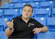 25 July 2016; Damien O’Donohoe, Chief Executive Officer of the Hero Caribbean Premier League chat with the press during a coaching clinic in Central Broward Stadium, Lauderhill, Florida, on Monday morning to look ahead to the landmark USA matches which take place from 28-31 July. Central Broward Stadium, Lauderhill, Florida, United States of America. Photo by Randy Brooks/Sportsfile