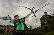 26 July 2016; Daniel Malone who is member of the Liffey Archers archery club during a World Archery launch at Killruddery House in Bray, Co Wicklow. Photo by Sportsfile