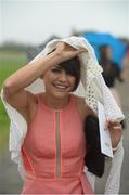 26 July 2016; Sinéad McSorley, from Screen, Co Meath, arrives at the Galway Races in Ballybrit, Co Galway. Photo by Cody Glenn/Sportsfile