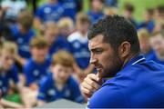 27 July 2016; Rob Kearney of Leinster answers questions during the Bank of Ireland Leinster Rugby Summer Camp at Clondalkin RFC in Kingswood Cross, Dublin. Photo by Daire Brennan/Sportsfile