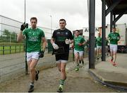 12 June 2016; Fermanagh captain Eoin Donnolly, left, and Christopher Snow leading the team to the pitch before their Ulster GAA Football Senior Championship Quarter-Final match between Fermanagh and Donegal at MacCumhaill Park in Ballybofey, Co. Donegal. Photo by Oliver McVeigh/Sportsfile