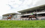 27 July 2016; All The Answers, with Mark Walsh up, on their way to winning the Tote Maiden Hurdle at the Galway Races in Ballybrit, Co Galway. Photo by Cody Glenn/Sportsfile