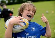 27 July 2016; Max Kennedy, age 10, from Kildare Town, during the Bank of Ireland Leinster Rugby Summer Camp at Cill Dara RFC in Dunmurray West, Kildare. Photo by Piaras Ó Mídheach/Sportsfile