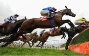 27 July 2016; Eventual winner Plain Talking, with Briain Kane up, jumps a fence on their way to winning the Thetote.com Handicap Hurdle at the Galway Races in Ballybrit, Co Galway. Photo by Cody Glenn/Sportsfile