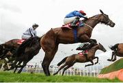 27 July 2016; Eventual winner Plain Talking, with Briain Kane up, jumps a fence on their way to winning the Thetote.com Handicap Hurdle at the Galway Races in Ballybrit, Co Galway. Photo by Cody Glenn/Sportsfile