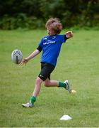 27 July 2016; Aaron Gartland, age 9, from the Curragh, in action during the Bank of Ireland Leinster Rugby Summer Camp at Cill Dara RFC in Dunmurray West, Kildare. Photo by Piaras Ó Mídheach/Sportsfile