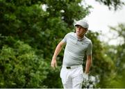 27 July 2016; Niall Horan of One Direction watches his shot on the 9th tee during the The Northern Ireland Open Pro-Am at Galgorm Castle in Ballymena, Antrim. Photo by David Fitzgerald/Sportsfile