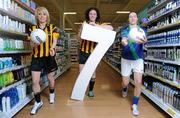 22 September 2010; 90 teams from across the country will gather at Naomh Mearnog and Sylvester GAA Clubs, Dublin on Saturday 25th September to compete in the Tesco All-Ireland Ladies Football Club Sevens. Anne Clarke, left, and Cliodhna O'Connor, of Naomh Mearnog, Portmarnock, centre, were joined by Sinead Aherne, of St. Sylvesters, Malahide, to officially launch the sevens tournament at Tesco, Clarehall, Malahide Road, Dublin. Picture credit: Brian Lawless / SPORTSFILE