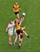 19 September 2010; Nicholas Murphy and Michael Shields, left, Cork, in action against Benny Coulter and Kalum King, Down. GAA Football All-Ireland Senior Championship Final, Down v Cork, Croke Park, Dublin. Picture credit: Brendan Moran / SPORTSFILE