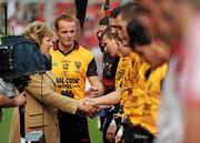 19 September 2010; Down captain Brendan Coulter introduces his team to President of Ireland Mary McAleese. GAA Football All-Ireland Senior Championship Final, Down v Cork, Croke Park, Dublin. Photo by Sportsfile