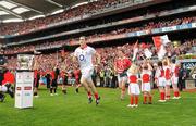 19 September 2010; Cork captain Graham Canty leads his team onto the field ahead of the game. GAA Football All-Ireland Senior Championship Final, Down v Cork, Croke Park, Dublin. Picture credit: Oliver McVeigh / SPORTSFILE