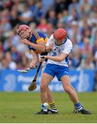 27 July 2016; Darragh Lyons of Waterford in action against Billy McCarthy of Tipperary during the Bord Gáis Energy Munster GAA Hurling U21 Championship Final match between Waterford and Tipperary at Walsh Park in Waterford. Photo by Eóin Noonan/Sportsfile