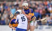 27 July 2016; Ronan Maher of Tipperary in action against Stephen Bennett of Waterford during the Bord Gáis Energy Munster GAA Hurling U21 Championship Final match between Waterford and Tipperary at Walsh Park in Waterford. Photo by Stephen McCarthy/Sportsfile