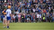 27 July 2016; Supporters await to run onto the pitch moments before the final whistle during the Bord Gáis Energy Munster GAA Hurling U21 Championship Final match between Waterford and Tipperary at Walsh Park in Waterford. Photo by Stephen McCarthy/Sportsfile
