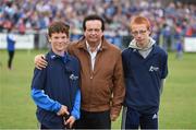 27 July 2016; Marty Morrissey with Jamie Gleeson, left, and Peter Nolan, both from Mount Sion GAA Club, Waterford, following the Bord Gáis Energy half-time Crossbar Challenge during the Bord Gáis Energy Munster GAA Hurling U21 Championship Final match between Waterford and Tipperary at Walsh Park in Waterford. Photo by Stephen McCarthy/Sportsfile