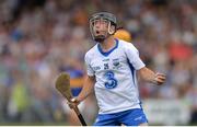 27 July 2016; Mikey Kearney of Waterford celebrates after winning a free for his side during the Bord Gáis Energy Munster GAA Hurling U21 Championship Final match between Waterford and Tipperary at Walsh Park in Waterford. Photo by Eóin Noonan/Sportsfile