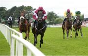 28 July 2016; Bel Sas, with Ruby Walsh up, on their way to winning the Guinness Novice Hurdle at the Galway Races in Ballybrit, Co Galway. Photo by Cody Glenn/Sportsfile