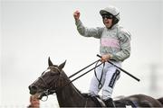 28 July 2016; Ruby Walsh celebrates winning the Guinness Galway Hurdle Handicap on Clondaw Warrior at the Galway Races in Ballybrit, Co Galway. Photo by Cody Glenn/Sportsfile