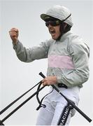 28 July 2016; Ruby Walsh celebrates on Clondaw Warrior after winning the Guinness Galway Hurdle Handicap at the Galway Races in Ballybrit, Co Galway. Photo by Cody Glenn/Sportsfile