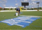 28 July 2016; A groundsman does preparations at Central Broward Stadium, Lauderhill, Florida, United States of America. Photo by Randy Brooks/Sportsfile