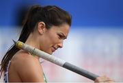7 July 2016; Team Ireland Athlete Tori Pena in action during the Women's Pole Vault qualifying on day two of the 23rd European Athletics Championships at the Olympic Stadium in Amsterdam, Netherlands. Photo by Brendan Moran/Sportsfile