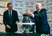 29 July 2016; Republic of Ireland manager Martin O'Neill and FAI President Tony Fitzgerald during the Irish Daily Mail FAI Senior Cup 3rd Round draw at The Clonmel Park Hotel in Clonmel, Co Tipperary. Photo by David Maher/Sportsfile