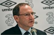 29 July 2016; Republic of Ireland manager Martin O'Neill during a press conference at The Clonmel Park Hotel in Tipperary. Photo by David Maher/Sportsfile