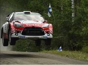 29 July 2016; Craig Breen of Ireland and Scott Martin of Britain compete in their Citroen D3S during Mokkipera, SS2 of the Neste WRC Rally Finland in Hoytia, Finland. Photo by Philip Fitzpatrick/Sportsfile
