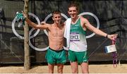 11 August 2012; Team Ireland athlete Ireland's Robert Heffernan, left, with team-mate Brendan Boyce who finished 4th and 29th respectively following the men's 50km race walk. London 2012 Olympic Games, Athletics, The Mall, Westminster, London, England. Photo by: Stephen McCarthy / Sportsfile