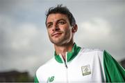 7 June 2016; Team Ireland's 400m hurdler Thomas Barr poses for a portrait at the launch of the Team Ireland Olympics kit in Smock Alley Theatre, Dublin. Photo by Ramsey Cardy/Sportsfile