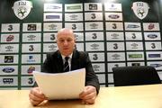 23 September 2010; Paul Doolin at a press conference where the Football Association of Ireland confirmed that he has been appointed as head coach of the Republic of Ireland Under-18 and Under-19 teams. Doolin brings a wealth of experience to the role and takes up the position with immediate effect. Republic of Ireland Under 18 and Under 19 Head Coach Announcement, FAI Headquarters, Abbotstown, Dublin. Picture credit: Brian Lawless / SPORTSFILE