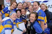 25 September 2010; The Senechalstown team, from Co. Meath, celebrate after winning the Senior Championship Final. 2010 Tesco All-Ireland Ladies Football Club Sevens, Naomh Mearnog, Portmarnock, Dublin. Picture credit: Brendan Moran / SPORTSFILE