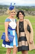 29 July 2016; Aoife Keane, left, from Corrandulla, Co Galway, and Suzanne Cleary, from Clare, Co Galway, at the Galway Races in Ballybrit, Co Galway. Photo by Cody Glenn/Sportsfile