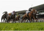 29 July 2016; Leigh Roche celebrates winning the Guinness Handicap on Golden Spear at the Galway Races in Ballybrit, Co Galway. Photo by Cody Glenn/Sportsfile