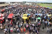 29 July 2016; A general view of punters and bookmakers at the Galway Races in Ballybrit, Co Galway. Photo by Cody Glenn/Sportsfile